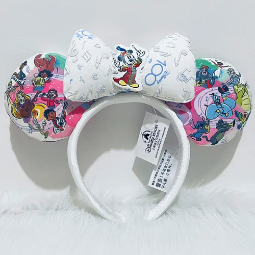 Disney Princess Headband Mickey Ear Rapunzel Snow White Sequin Bow