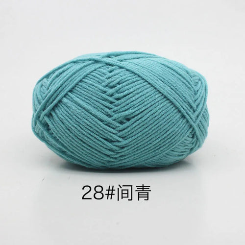 40-50g/Set 4ply Milk Cotton(80%) Knitting Yarn Needlework Dyed Lanas