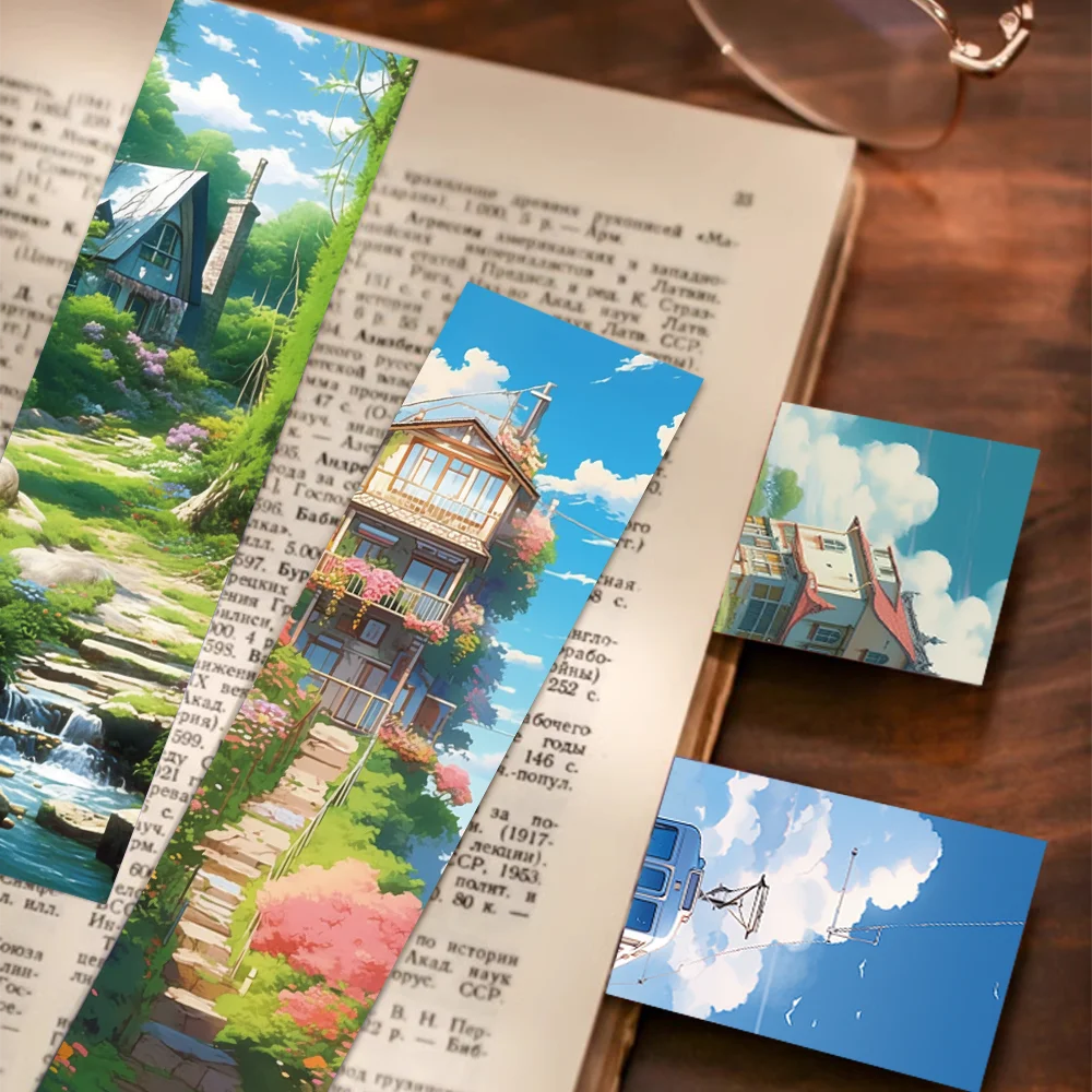30pcs Hayao Miyazaki Manga Style Bookmarks Student Gifts DIY Creative