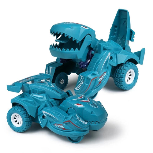 2 IN 1 Dinosaur Deformation Car Model Toy For Boys One Step Action