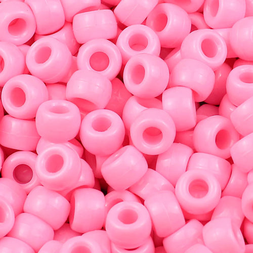 100/400pcs 6x9mm Solid Color Large Hole Pony Beads DIY Jewelry Making