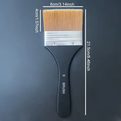 Paint Brush, Flat Bright Paint Brushes Craft Basecoating Paint Brushes