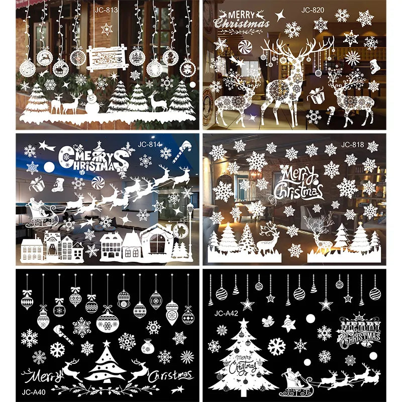 Christmas Window Sticker Merry Christmas Decorations For Home 2023
