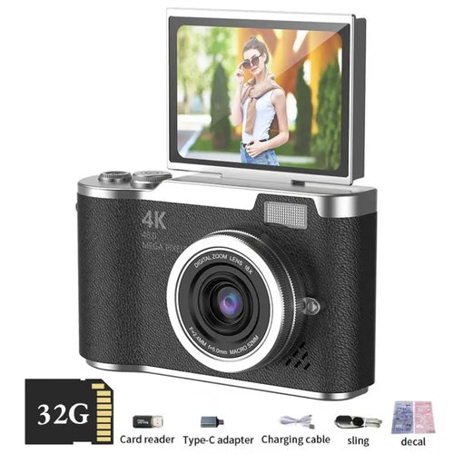 4K Digital Camera Beauty Filters 48MP HD Student CCD Camera CMOS Anti