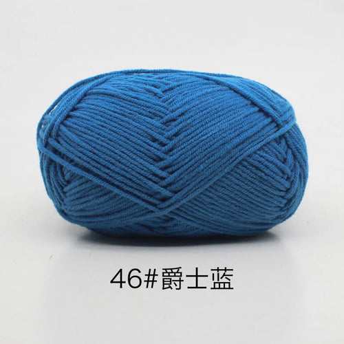 40-50g/Set 4ply Milk Cotton(80%) Knitting Yarn Needlework Dyed Lanas