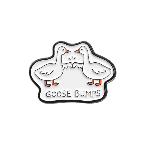 Funny Frog Enamel Pins Cartoon Rat Duck Brooches Lapel Pins Goose