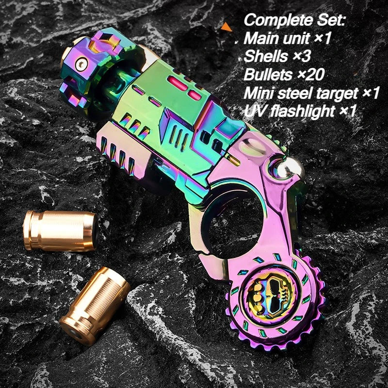 Shell-Ejecting Alloy Toy Pistol Set Stress Relief Fidget Sensory Toy