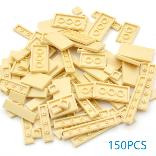 150PCS DIY Model Smooth Thin Building Blocks Multicolour Toy Parts