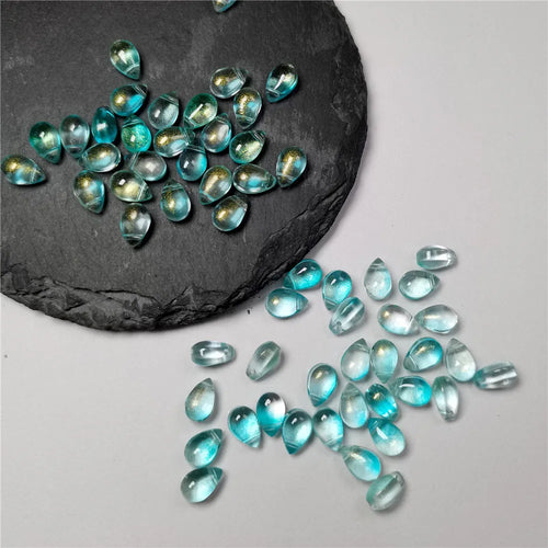 30Pcs Gradient Color 6x9mm  Water Drop Shape Beads Czech Glass Beads