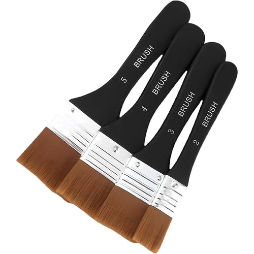 Paint Brush, Flat Bright Paint Brushes Craft Basecoating Paint Brushes