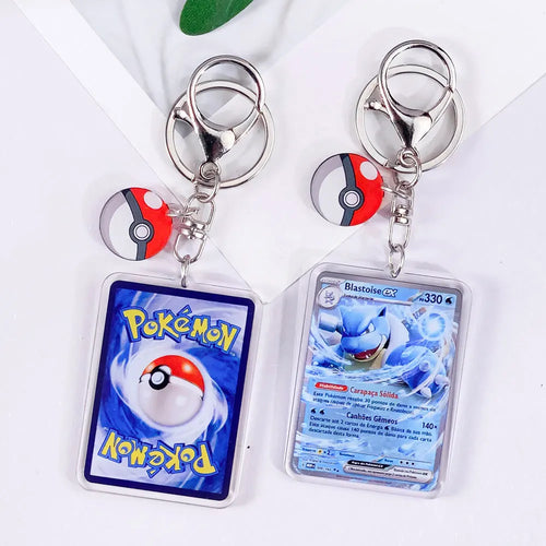 Pokémon Card Cute Acrylic Car Keychain Accessories Pikachu Charizard
