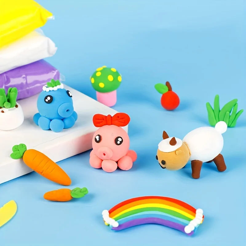 12/24/36pcs Magic Air Dry Clay Set - Non-Toxic Modeling Fun for Kids &