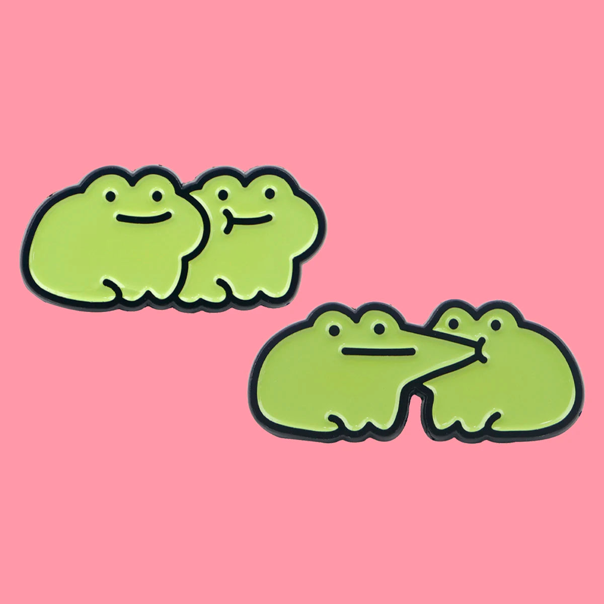 Cute Frogs Enamel Pin Cartoon Animals Pin Badge on Backpack Women's