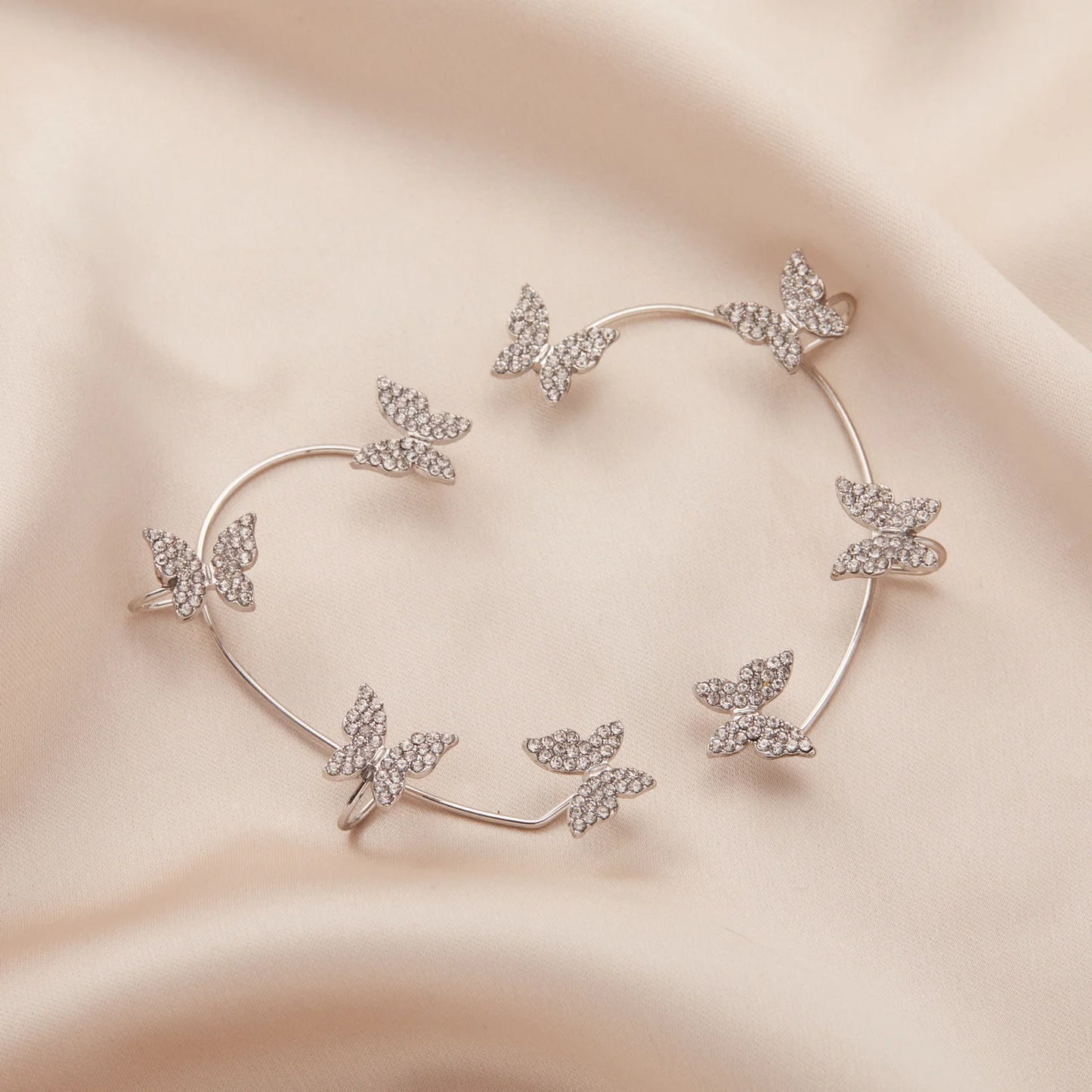 Korean Style Butterfly Ear Clips Without Piercing For Women Sparkling