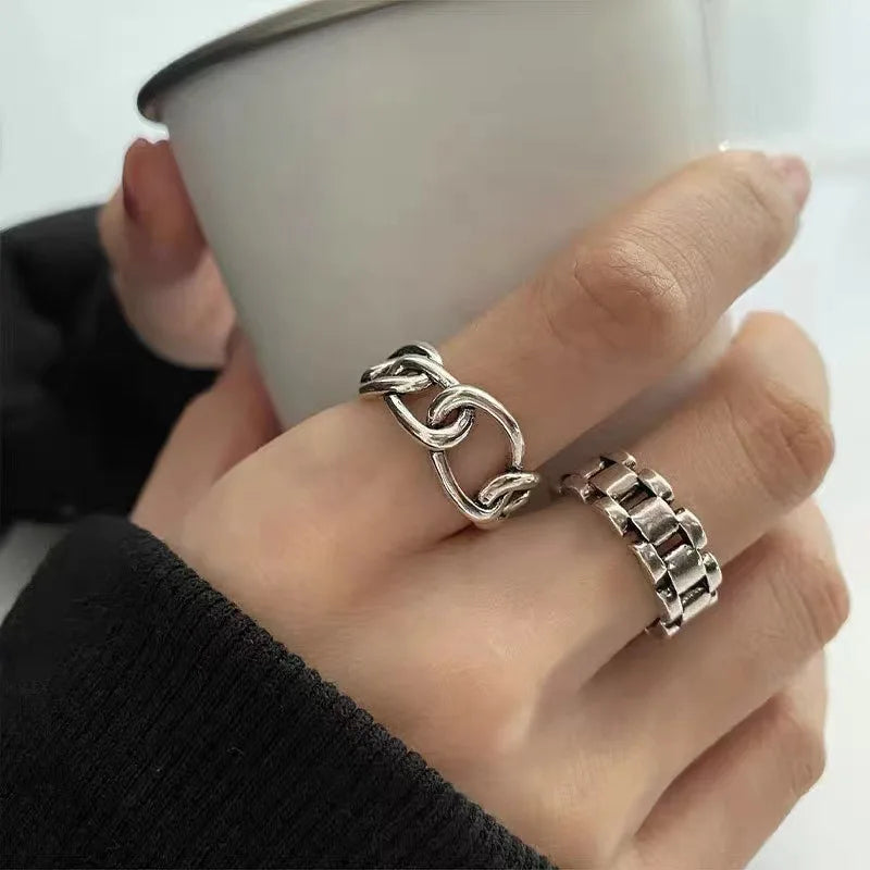 925 Sterling Silver Finger Rings New Fashion Creative Cross Hollow