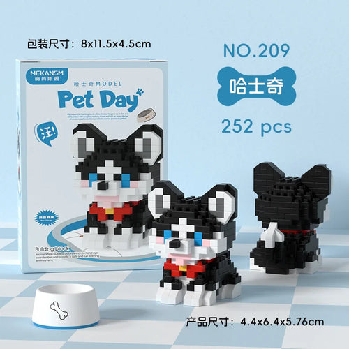 Animal Small Particle Dog Cat  Mini Building Blocks DIY Assembly Brick
