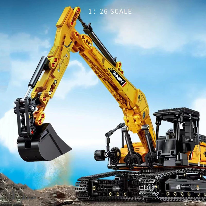 SEMBO BLOCK 1022pcs Excavator Models Building Blocks MOC City
