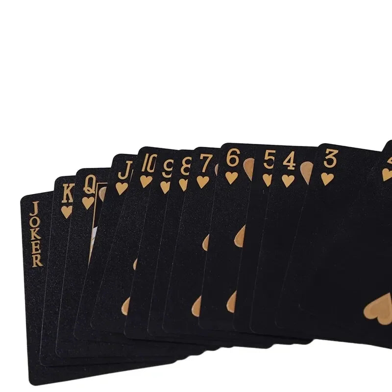 Black Rose Deck Poker Frosted Waterproof Plastic Playing Cards Texas