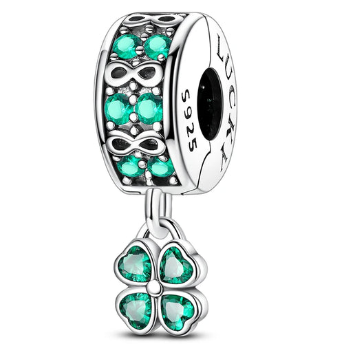 Original 925 Sterling Silver Clip Charm Inlaid Zircon Cat Butterfly