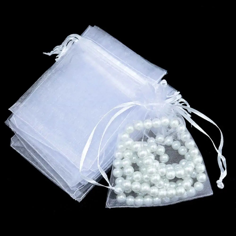25/50PCS Drawable Party Supply Christmas Favor Jewelry Packing White