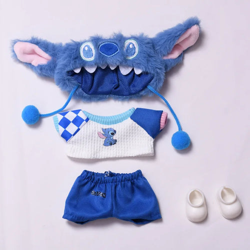 for 17cm Labubu Doll Clothes Fashion Clothes Plush Stitch Set Doll