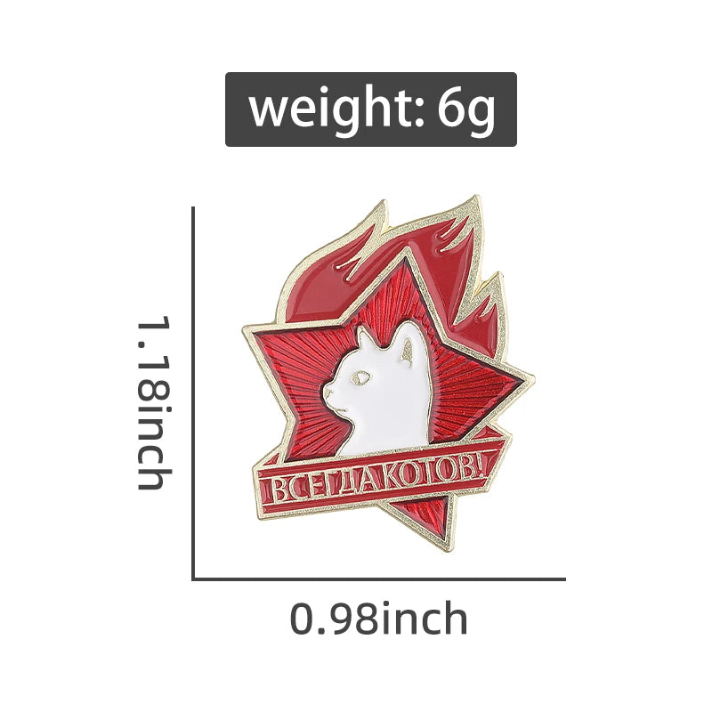 Всегда котов Enamel Pins Custom Cat Star Brooches Lapel Badges Fun