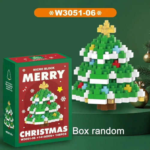 Christmas Gifts Micro Building Block Series Santa Claus Reindeer