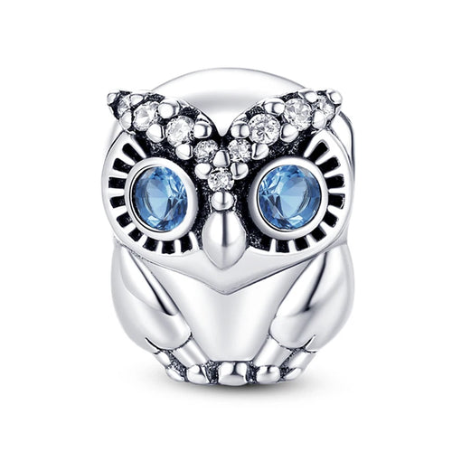925 Silver Color Mushroom Owl Cat Bone Animal Charms Beads Fit Pandach