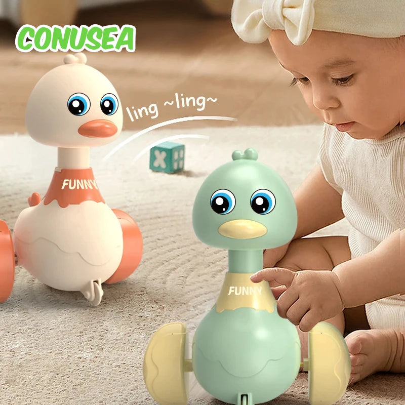 Baby Toy Swing Duck Toy Cartoon Press Vehicles Glide Animal Inertia