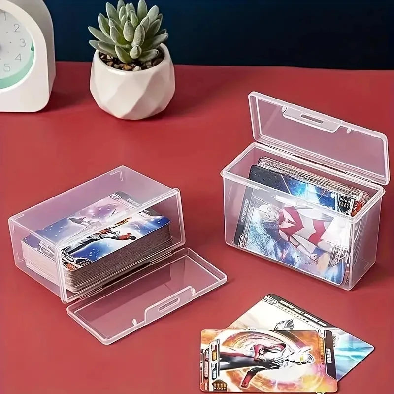 1/3pcs Playing Card Box, Clear Deck Case, Two Poker Images Can Be