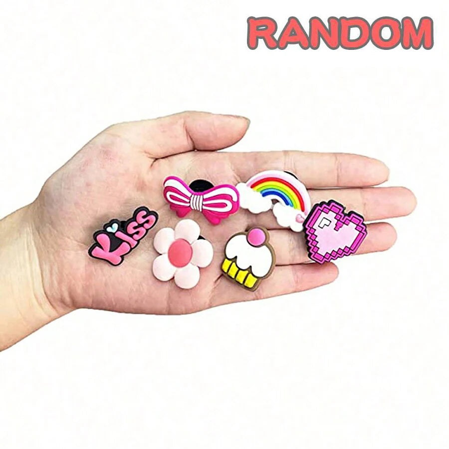 Random 30Pcs Shoe Charms for Croc Sandals, PVC Decorations Accessories