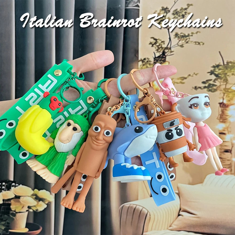Italian Brainrot Keychain Tralalero Tralala Tung Tung Tung Sahur