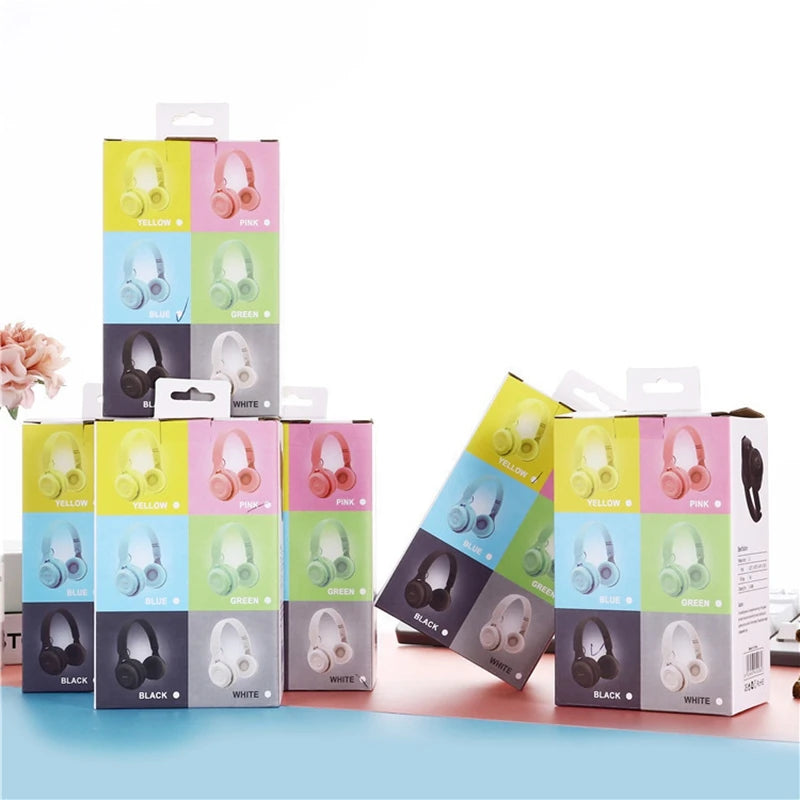 Macaron Headphones Kids Wireless Bluetooth Headphone Stereo Headband