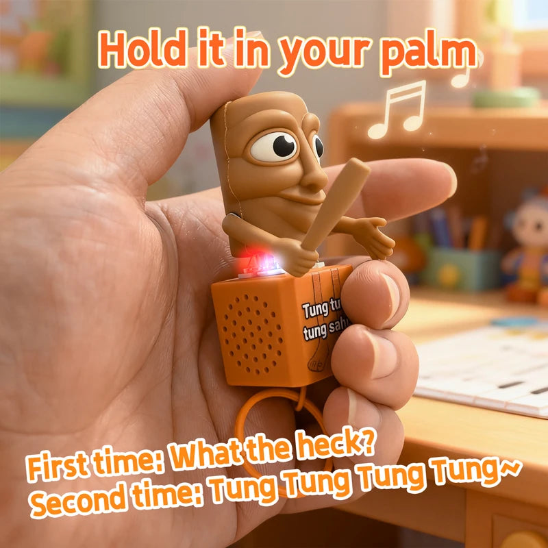 Tung tung tung Sahur Keychain Wooden Stick Man Button Keychain