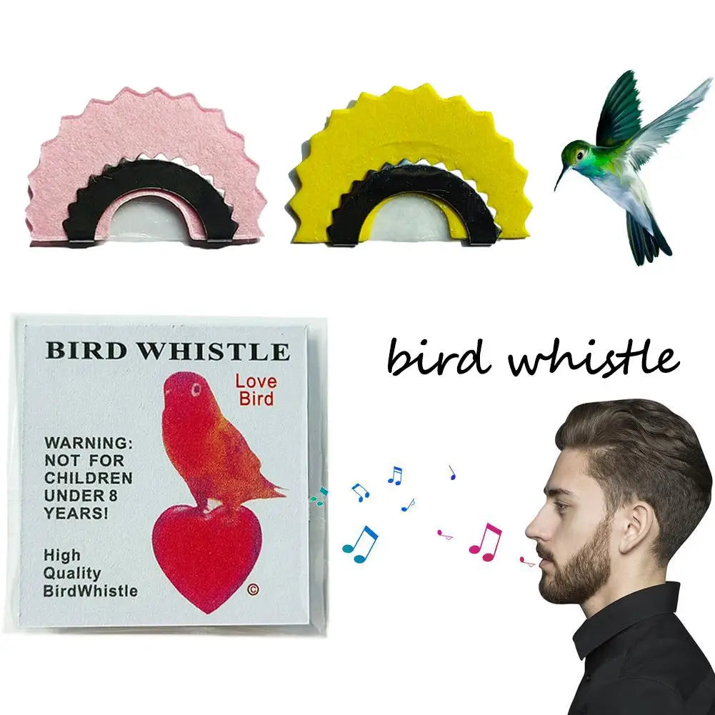 Pink Yelow Bird Wacky Whistle Magic Fun Bird Caller Tongue Warbler