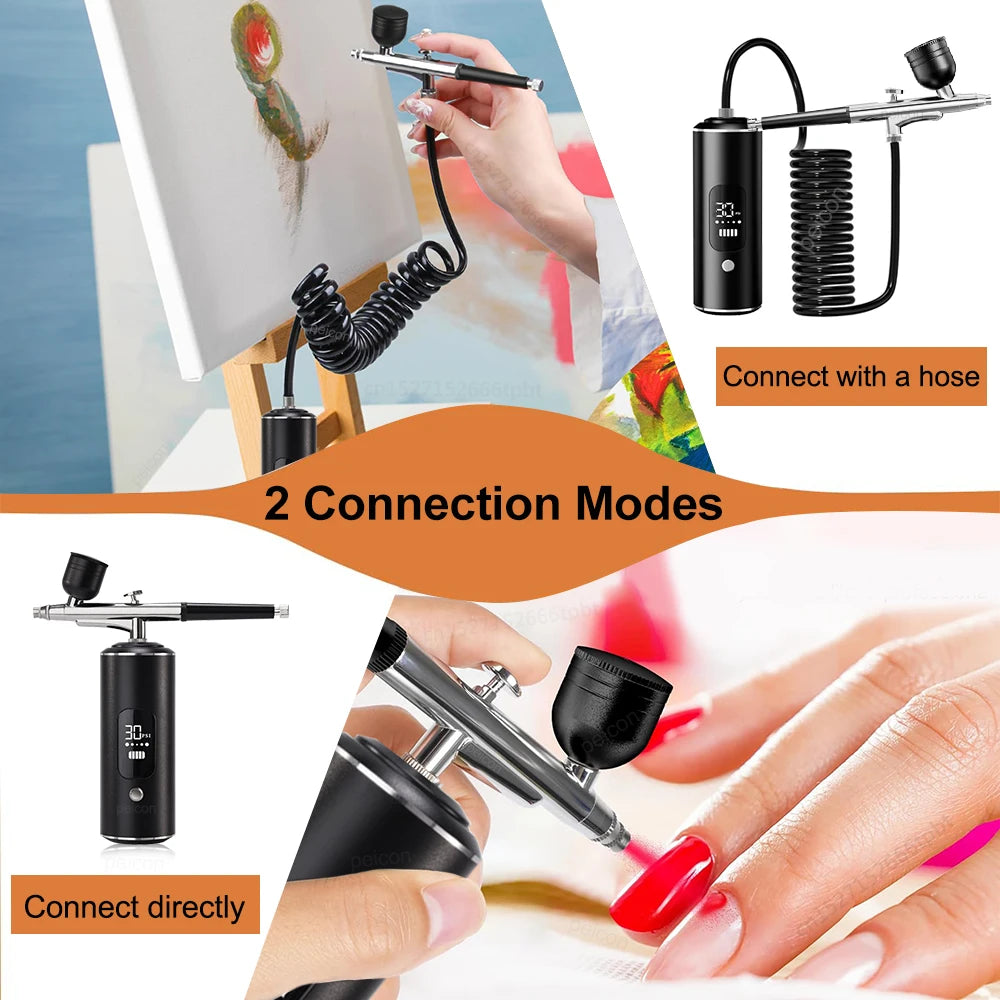 Airbrush with Compressor Portable Airbrush Painting Mini Spray Gun for