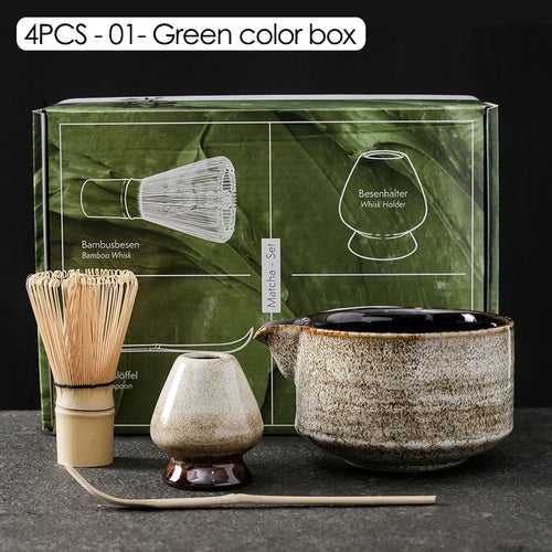4/6/7PCS Japanese Matcha Blender Set with Bamboo Whisk Matcha Brush