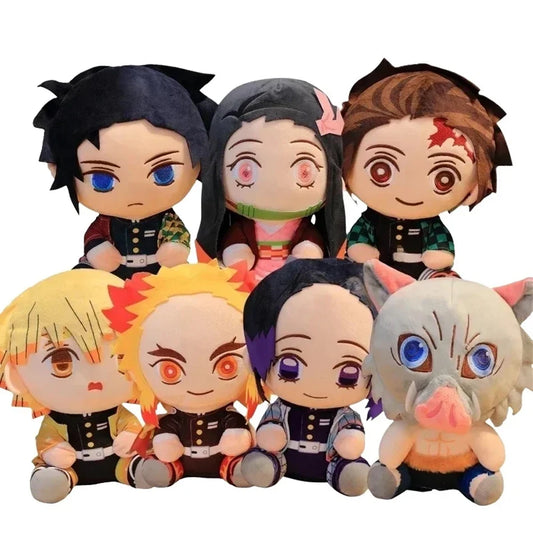New 20cm Hot Demon Slayer Plush Dolls Lovely Anime Kimetsu No Yaiba