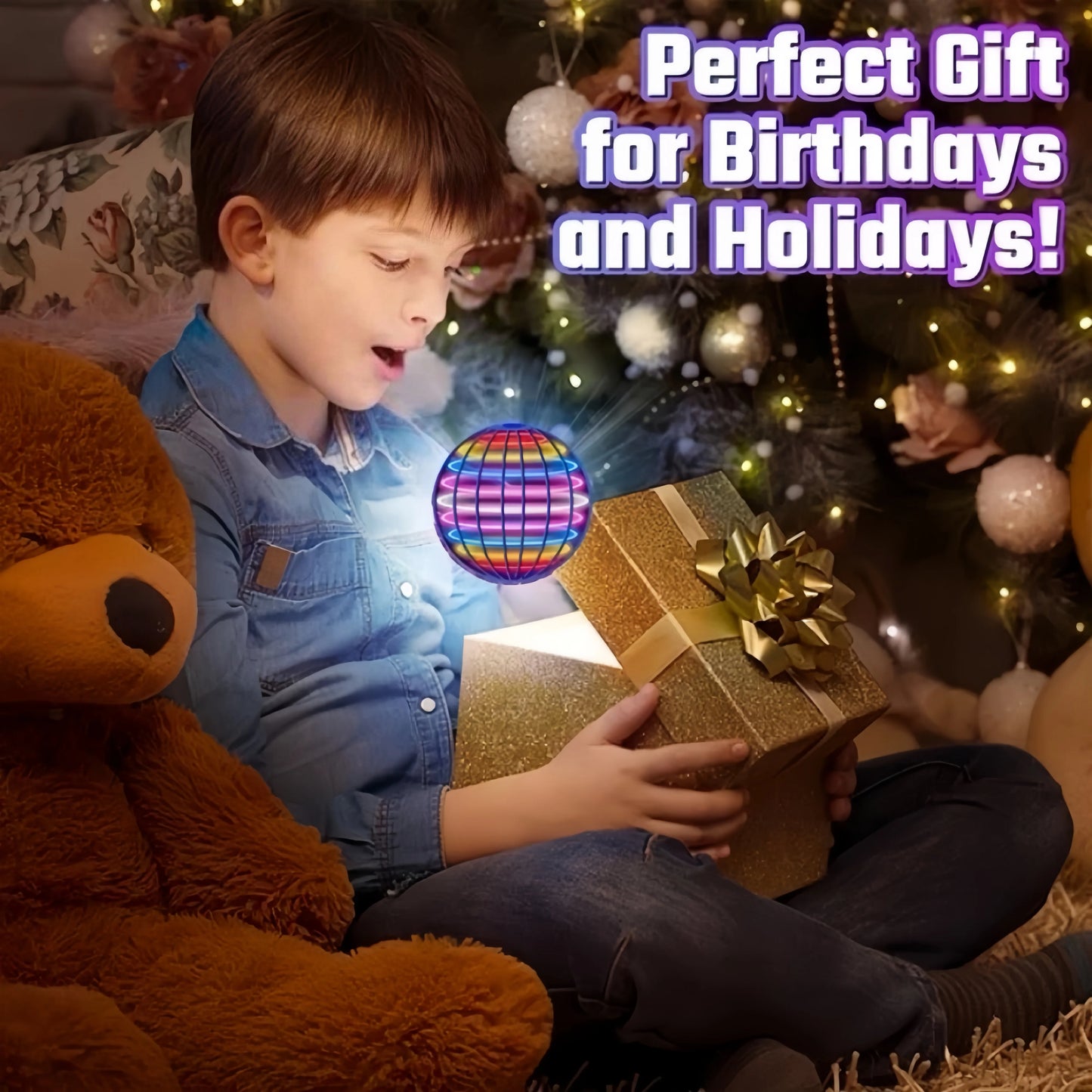 Flying Ball Boomerang Flyorb Magic With LED Lights Drone Hover Ball