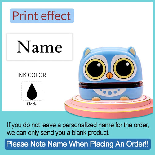 ‌Personalized Baby Name Stamp Set - Custom Waterproof Ink Seal for