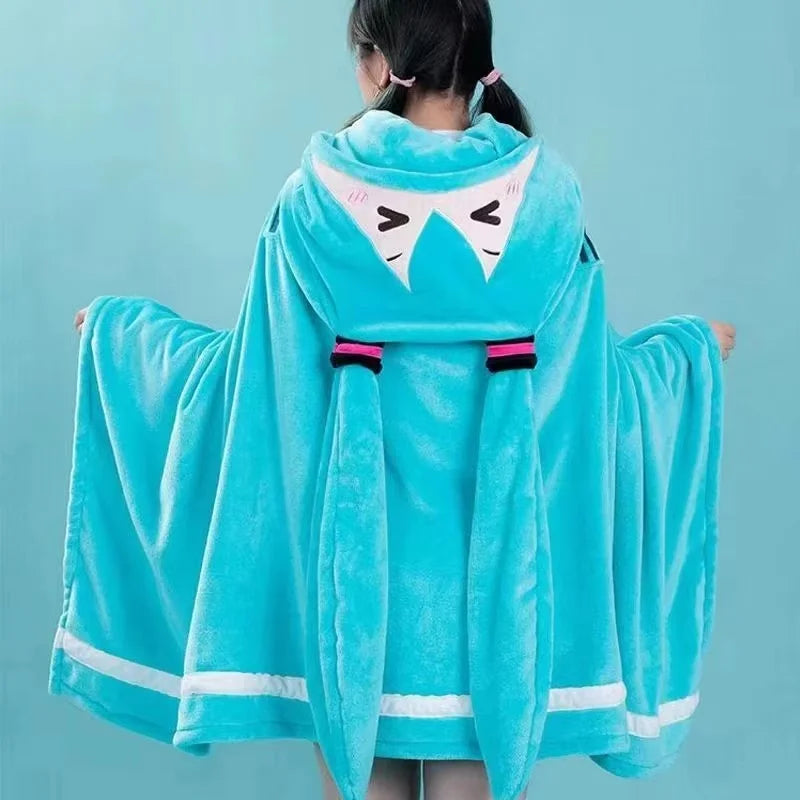 Hatsune Itabag Multi Functional Hooded Air Conditioning Blanket Soft