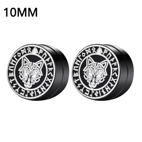 1Pairs Punk Round Zircon Magnetic Ear Stud Clip Earrings Non Piercing