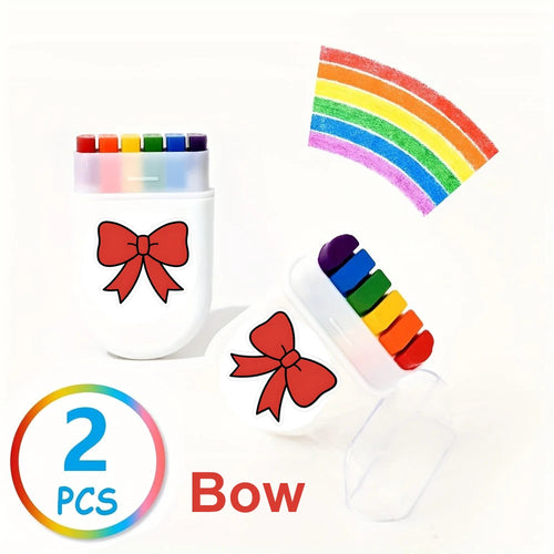 2 Pcs Rainbow Crayon Paint Color Set - Birthday Party Colorful Theme