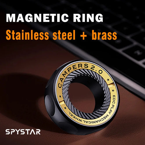 Magnetic Ring for Stress Relief Anti-Anxiety Fidget Toy Spinner Ring