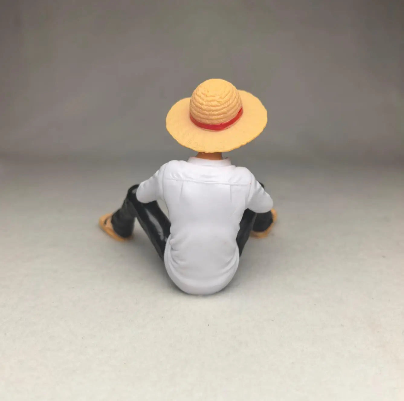 One Piece Anime Figure Toys Luffy Sitting Position Action PVC Figurine