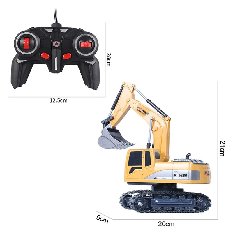 RC Excavator 2.4Ghz 6 Channel 1:24 RC Engineering Car Alloy And