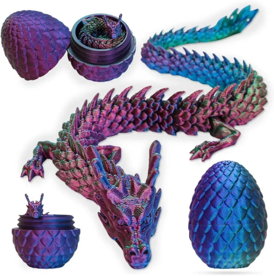 3D Mini Chinese Dragon Surprise Egg Movable Joint Tabletop Decoration