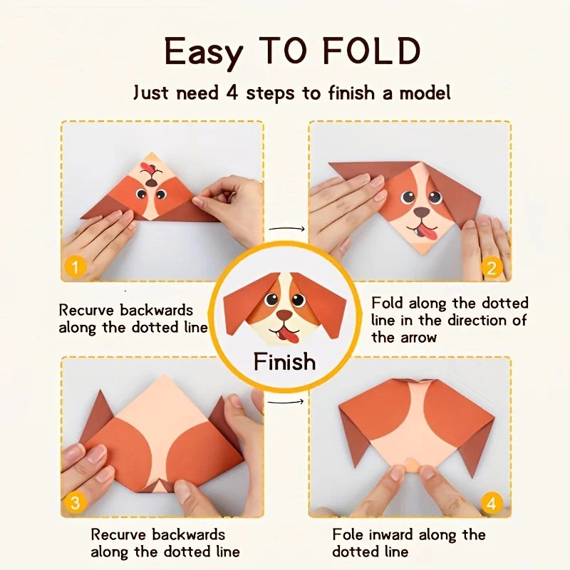 creative origami set, Including 54 Double-Sided Origami Sheets And