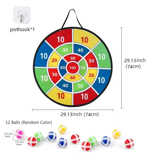 Children with sticky ball 74CM large dart board Family interactive