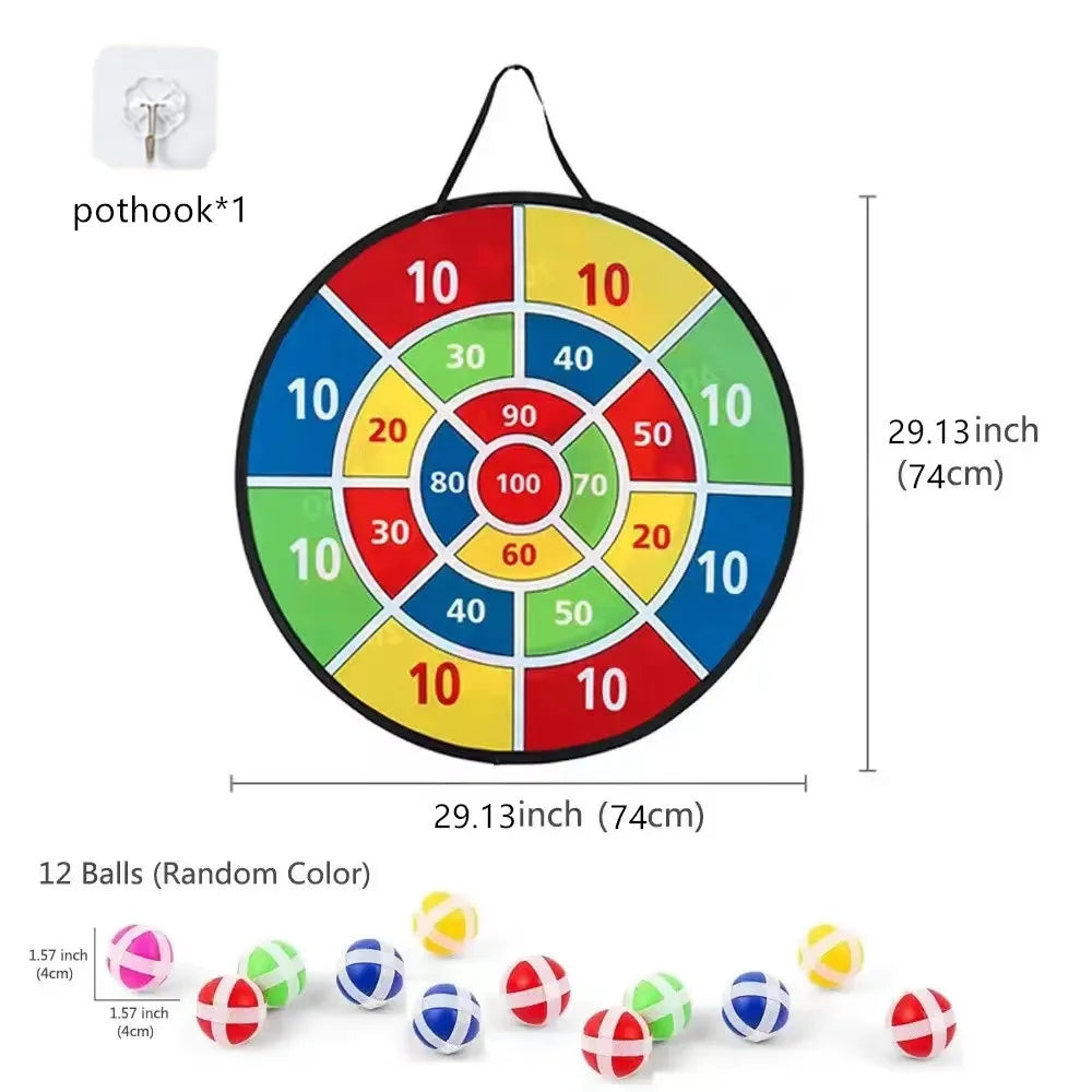 Children with sticky ball 74CM large dart board Family interactive